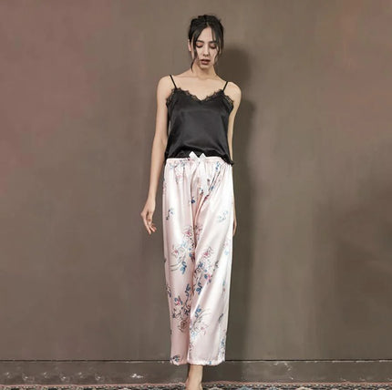 Pyjama Satin Femme Rose