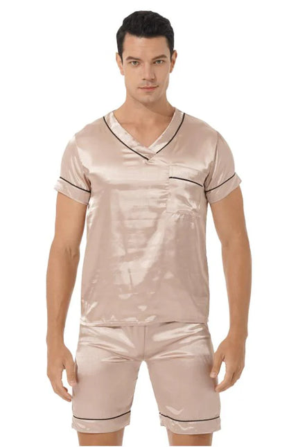 Pyjashort Satin Beige