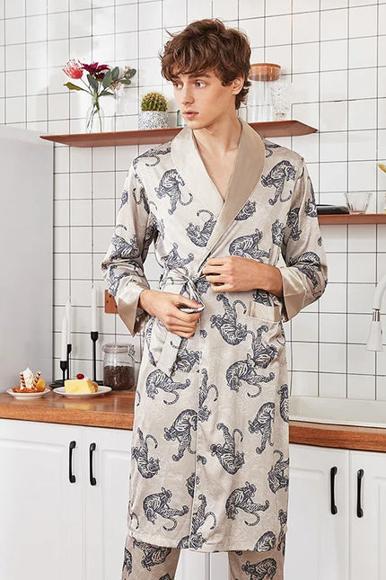 Robe de Chambre Homme Tigre Blanc