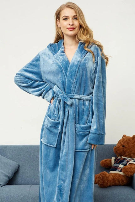 Peignoir De Bain Femme Bleu Ciel