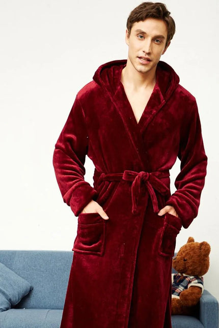 Peignoir De Bain Homme Bordeaux