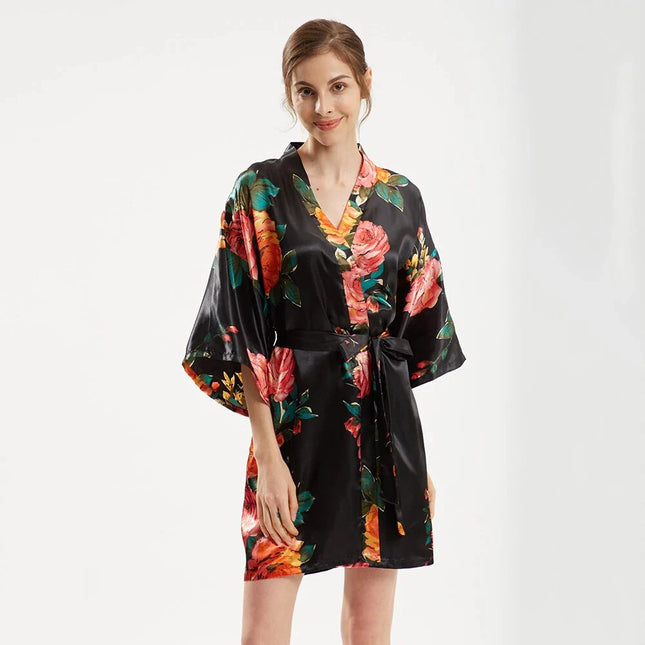 Kimono Court Noir Femme