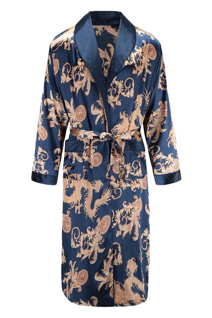 Robe de Chambre Homme Japonaise Bleue