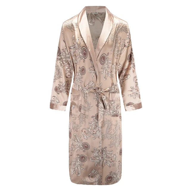 Robe de Chambre Homme Japonaise Beige
