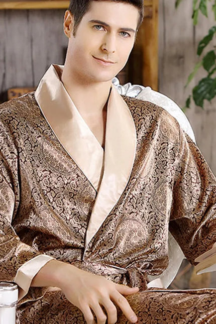 Robe de Chambre Homme Orientale Dorée