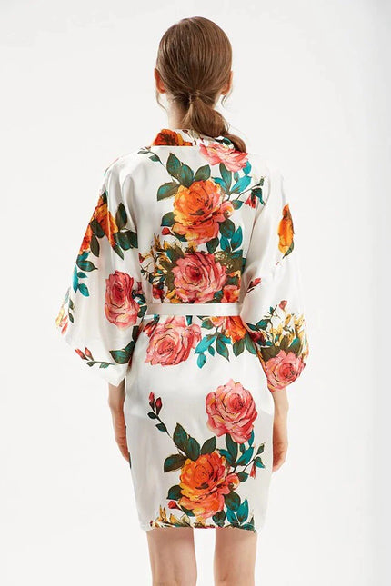 Naisten Lyhyt Kukallinen Kimono