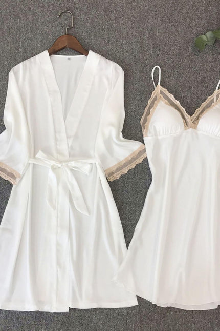 Robe de Chambre Courte Femme Blanche