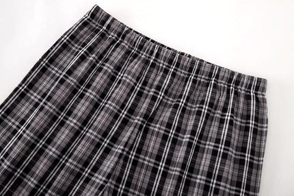 Harmaa Ruudullinen Lyhyt Pyjama