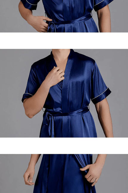 Miesten Satiini Lyhyt Pyjama