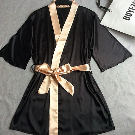 Robe de Chambre Courte Femme Noire