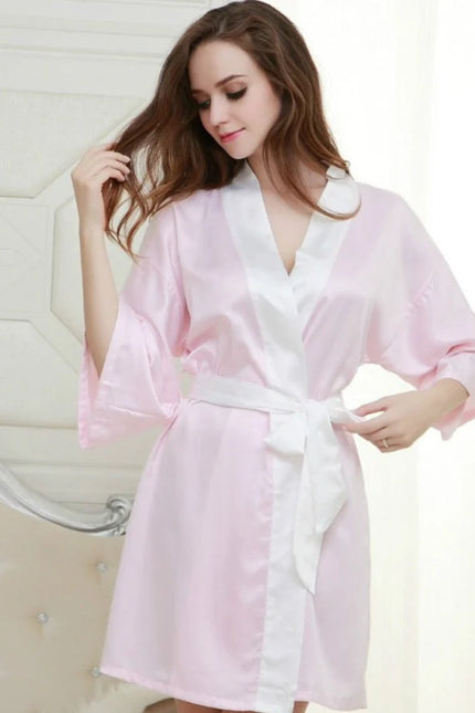 Robe de Chambre Courte Femme Rose
