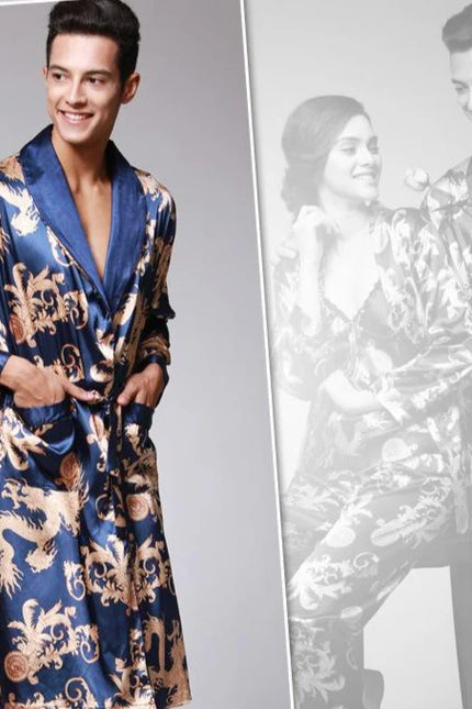 Miesten Kimono Tyyli Pyjama