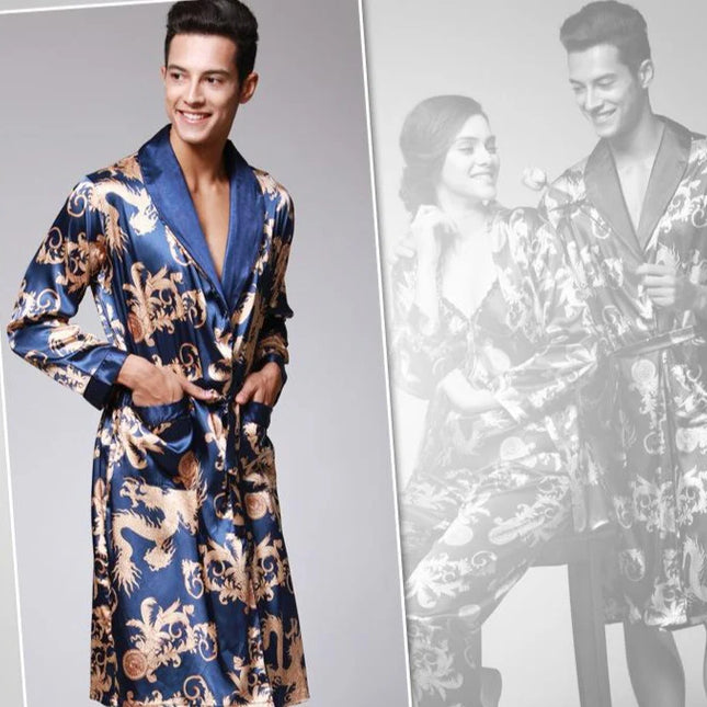 Miesten Kimono Tyyli Pyjama