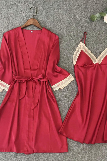 Robe de Chambre Courte Femme Rouge
