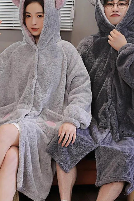 Hupullinen Fleece Kylpytakki