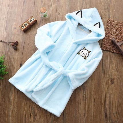 Peignoir Fille Bleu