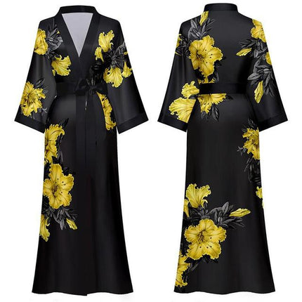 Kukallinen Kimono Kylpytakki