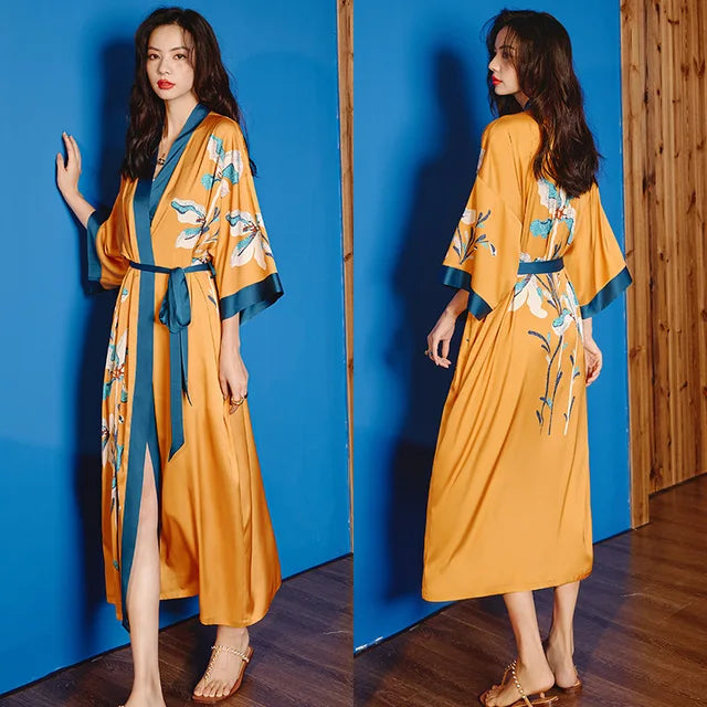 Robe de Chambre Femme Orange