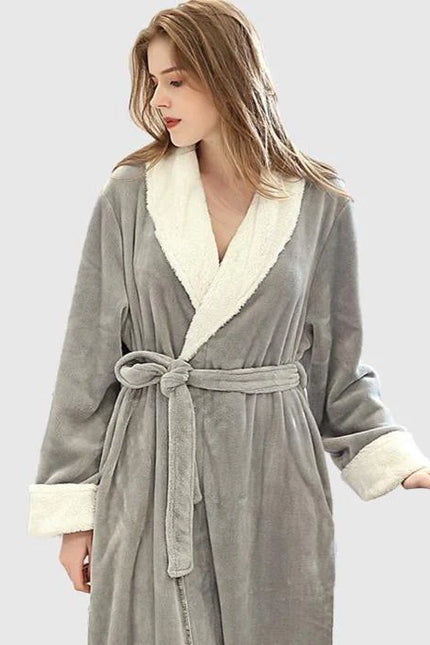 Peignoir Femme Gris Clair-Peignoir Avenue