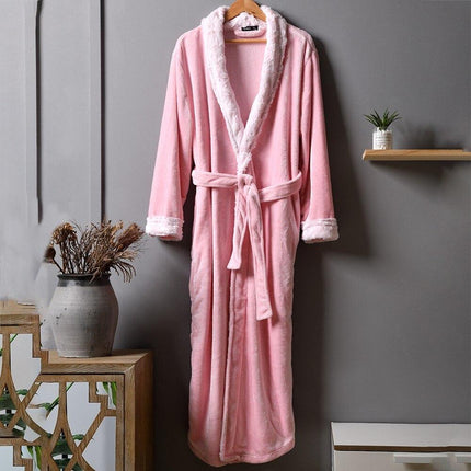peignoir femme polaire rose