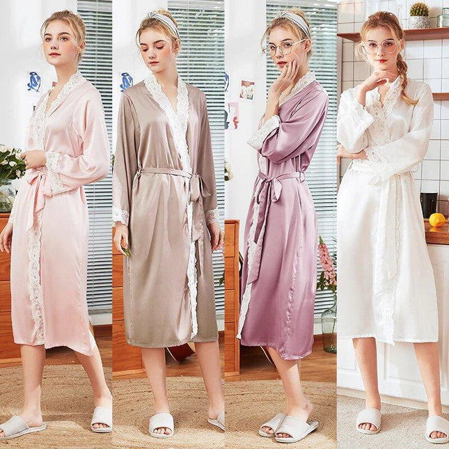 Naisten Satiini Kimono Kylpytakki