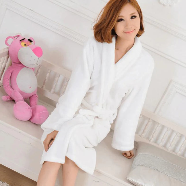 Peignoir Polaire Femme Blanc