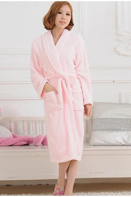 Peignoir Polaire Femme Rose