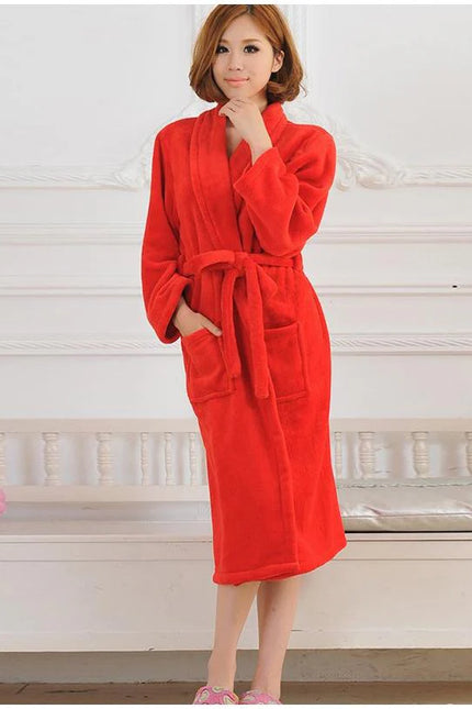 Peignoir Polaire Femme Rouge
