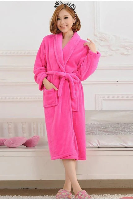 Peignoir Polaire Fuschia Femme