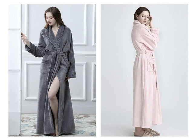 Naisten Vaaleanpunainen Fleece Kylpytakki