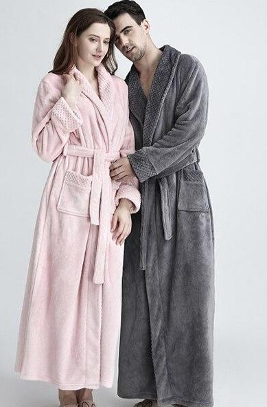 Naisten Vaaleanpunainen Fleece Kylpytakki
