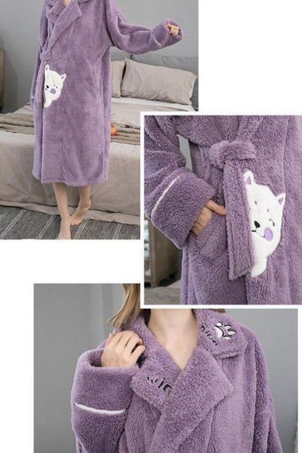 Violetti Fleece Kylpytakki