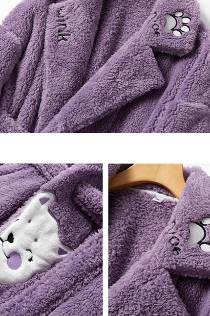 Violetti Fleece Kylpytakki