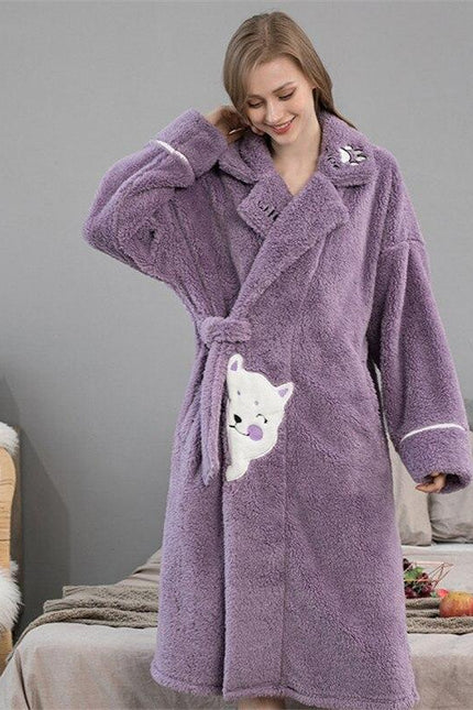 Violetti Fleece Kylpytakki