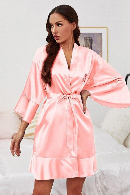 Peignoir Rose Pale Femme