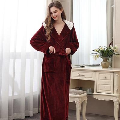 Peignoir Rouge à Capuche