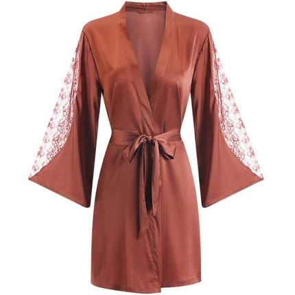 Peignoir Satin Femme Contemporain-Peignoir Avenue