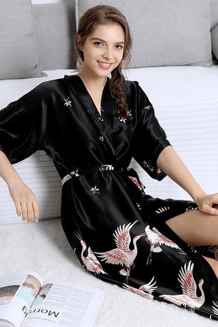 Peignoir Satin Femme Japonais