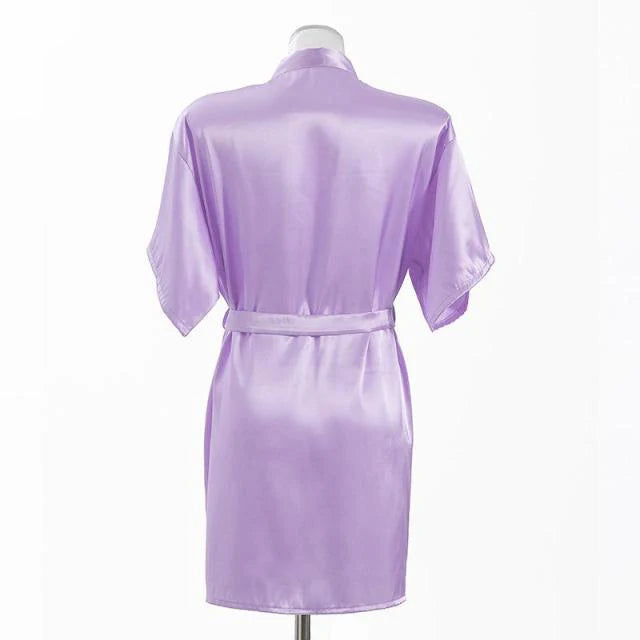 Peignoir Satin Femme Violet