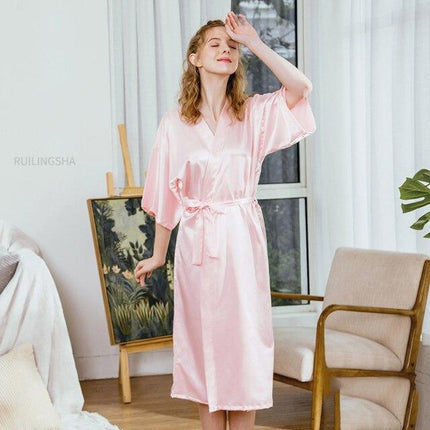 Peignoir Satin Long