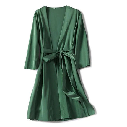 peignoir vert emeraude