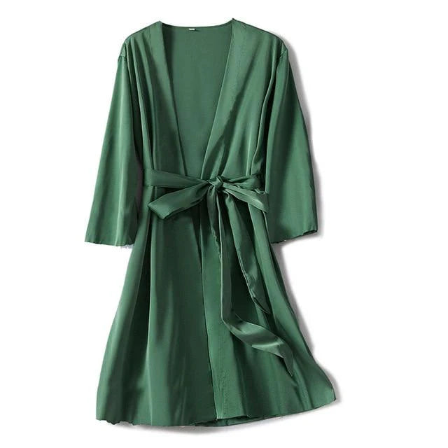 peignoir vert emeraude