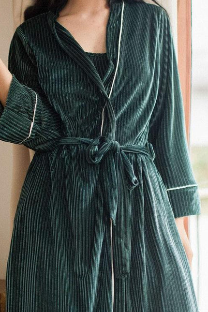 Naisten Vihreä Sametti Pyjama
