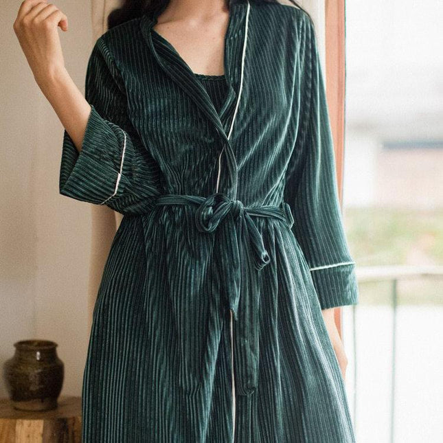 Naisten Vihreä Sametti Pyjama