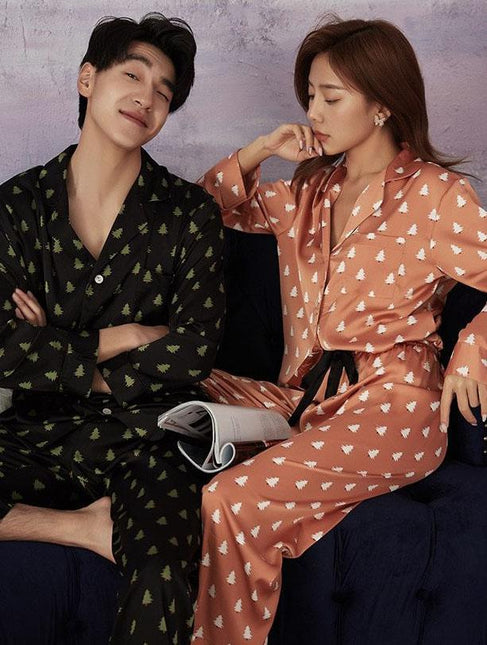 Miesten Kuusi Satiini Pyjama