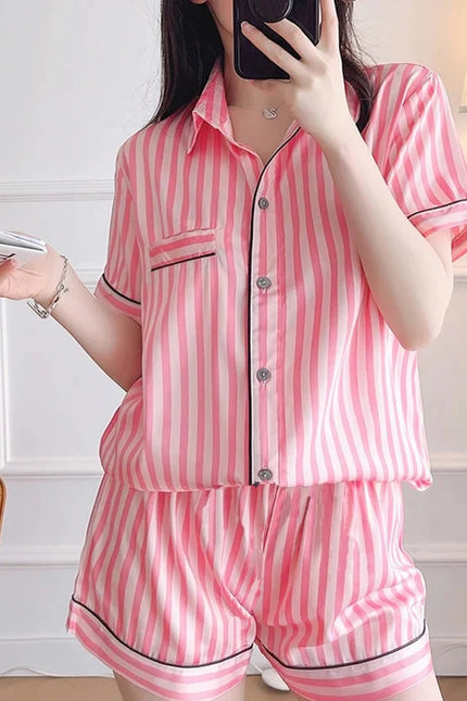 Pyjama satin femme Rose Clair