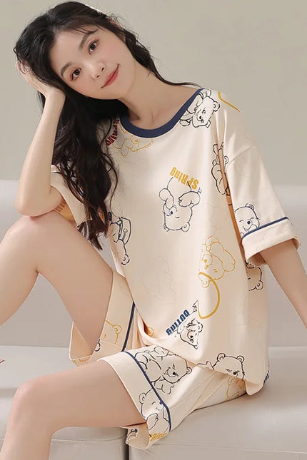 Pyjashort Femme Motif Nounours