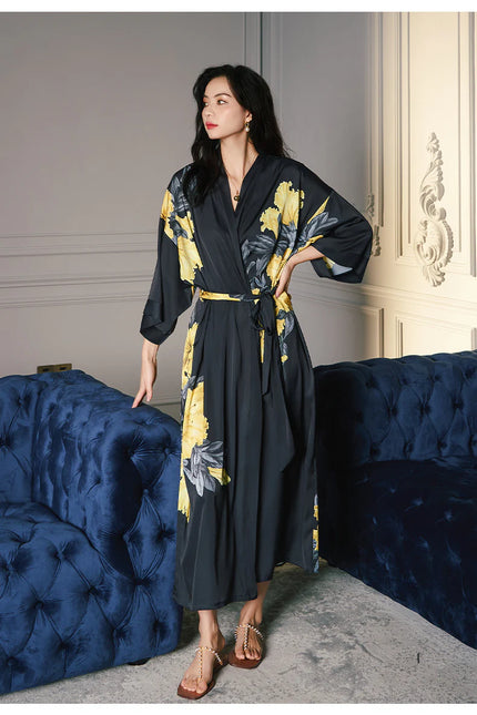 Kukallinen Kimono Kylpytakki