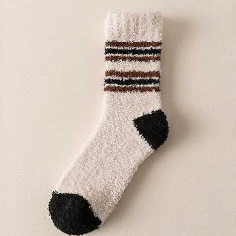 Chaussettes Chaudes Laine à Rayures