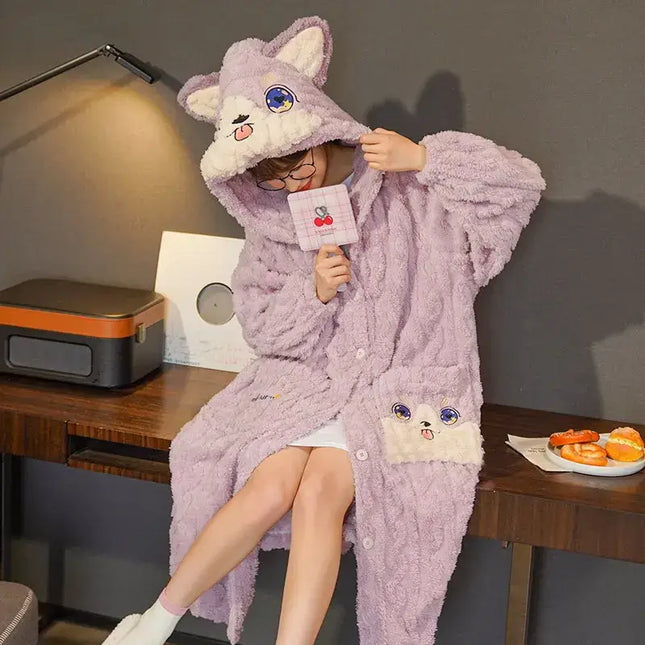 Robe de Chambre Femme Violet Clair